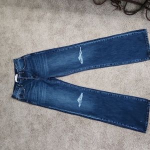 Wide leg Kancan Distressed Jeans